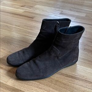 Tod's Dark Brown Suede Ankle Boots